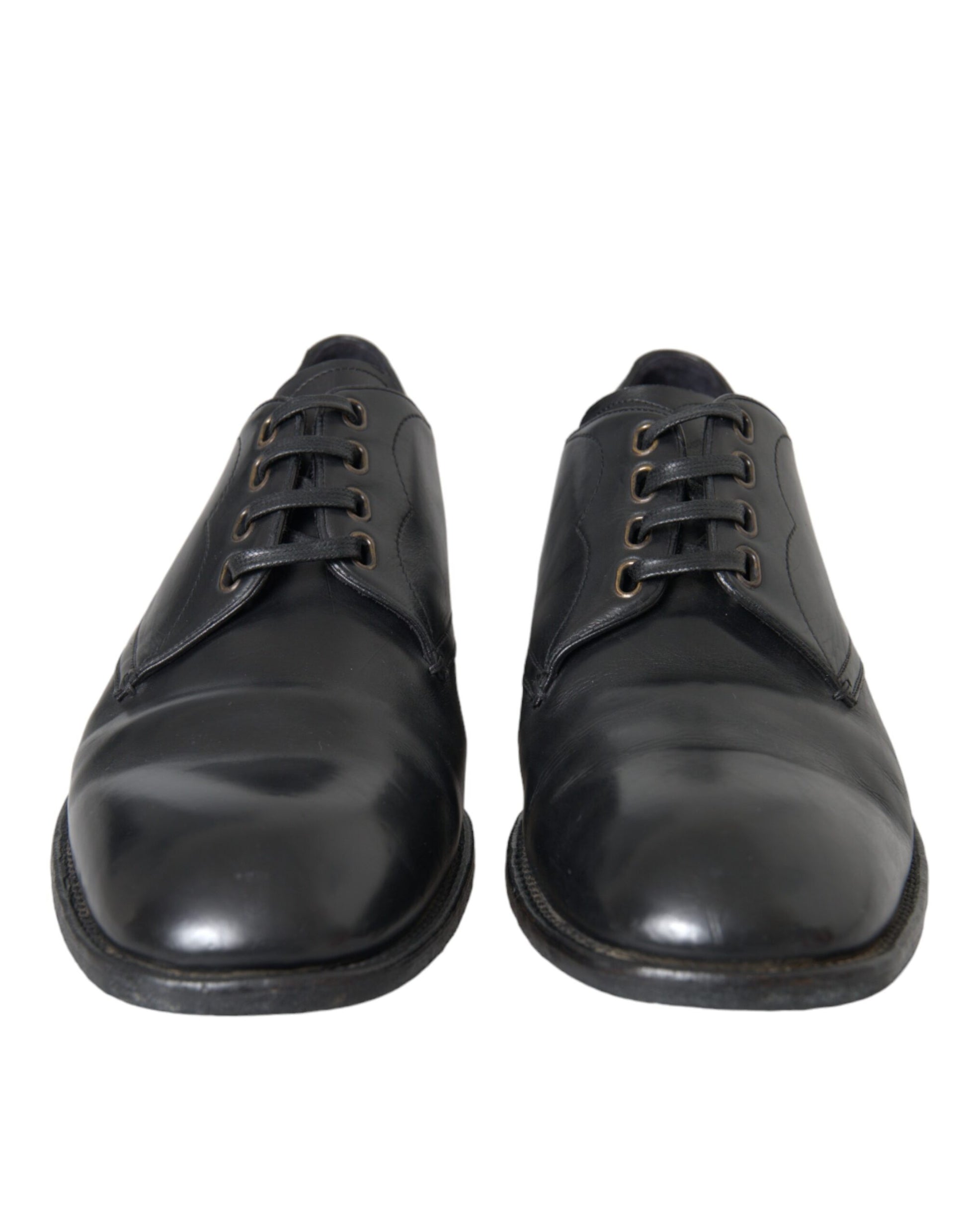 Zapatos formales Derby de cuero negro para hombre