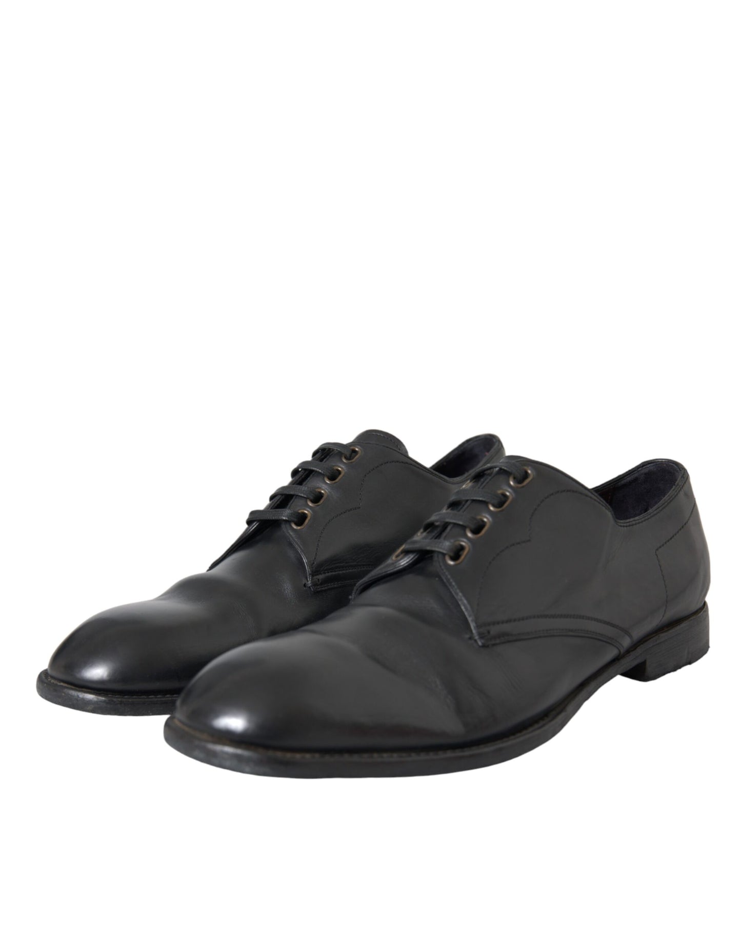 Zapatos formales Derby de cuero negro para hombre