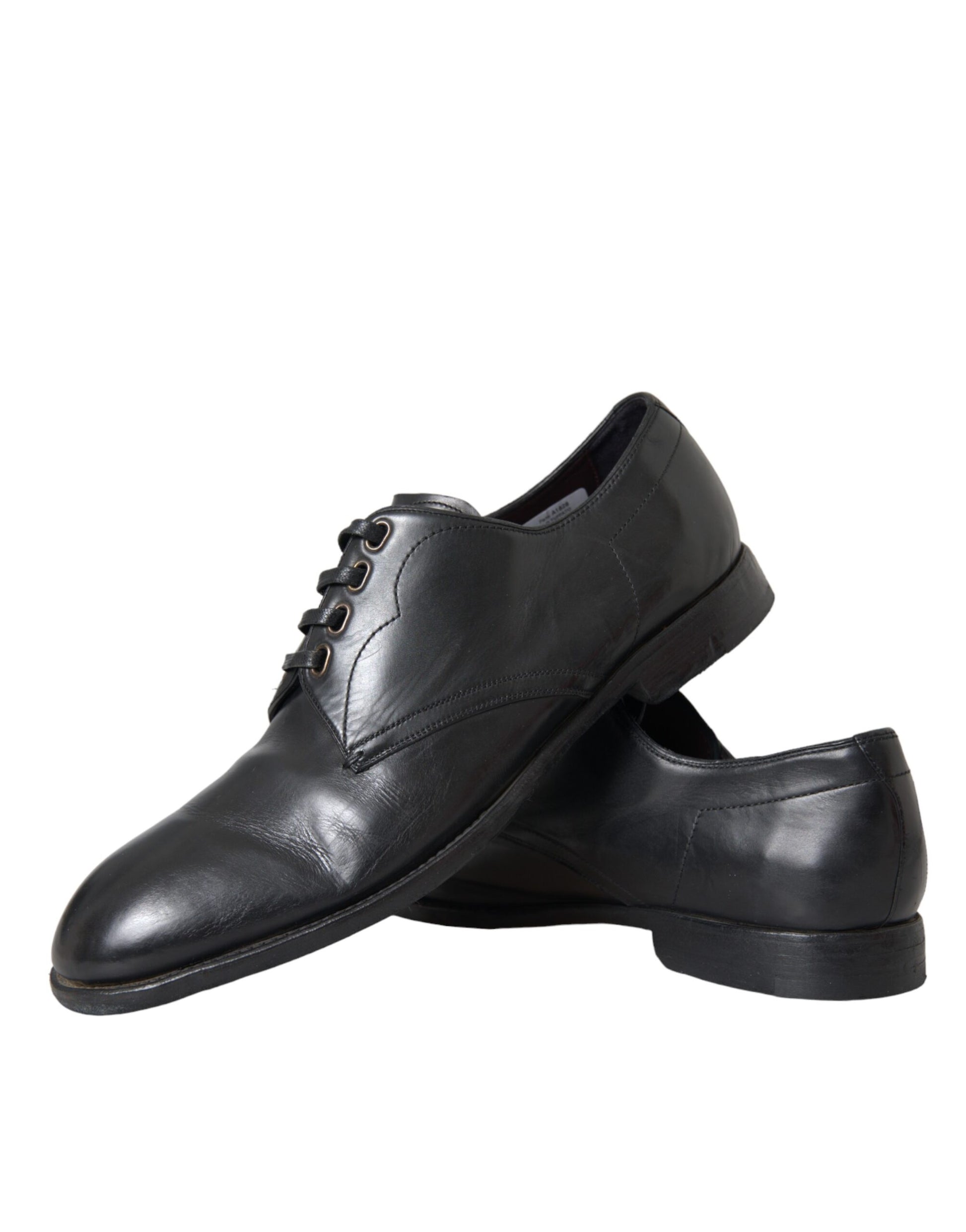 Zapatos formales Derby de cuero negro para hombre