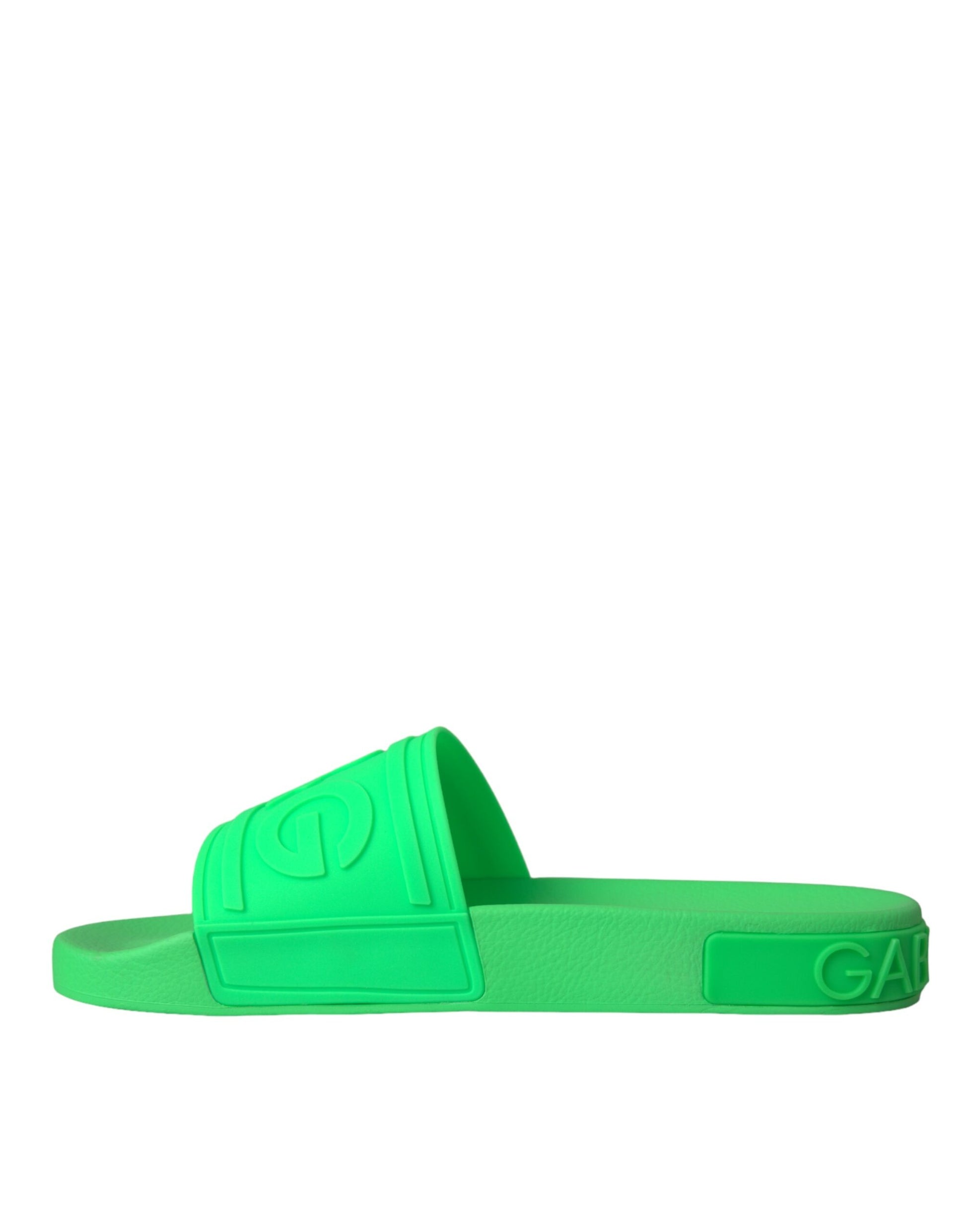 Sandalias de piel verde Calzado de playa