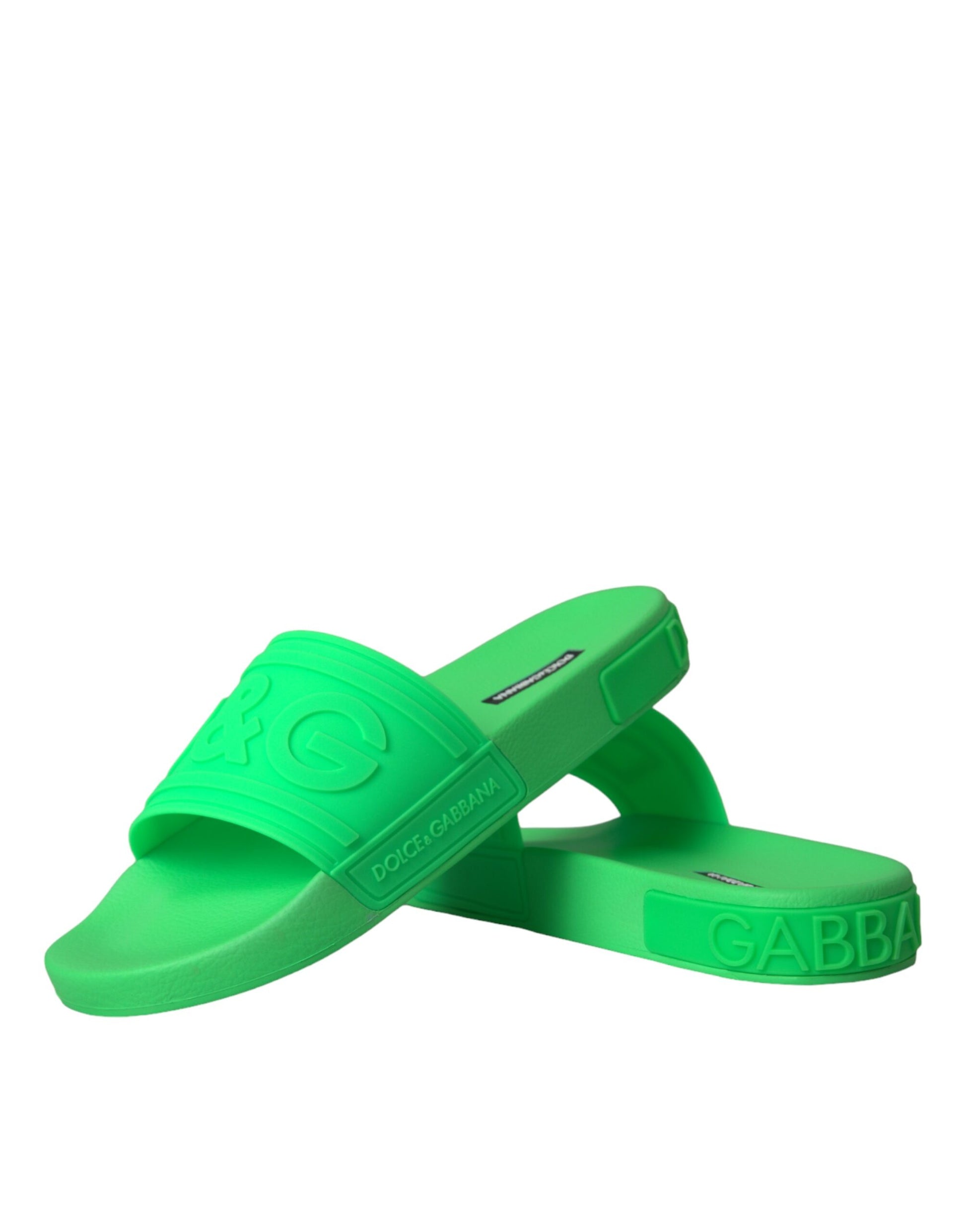 Sandalias de piel verde Calzado de playa