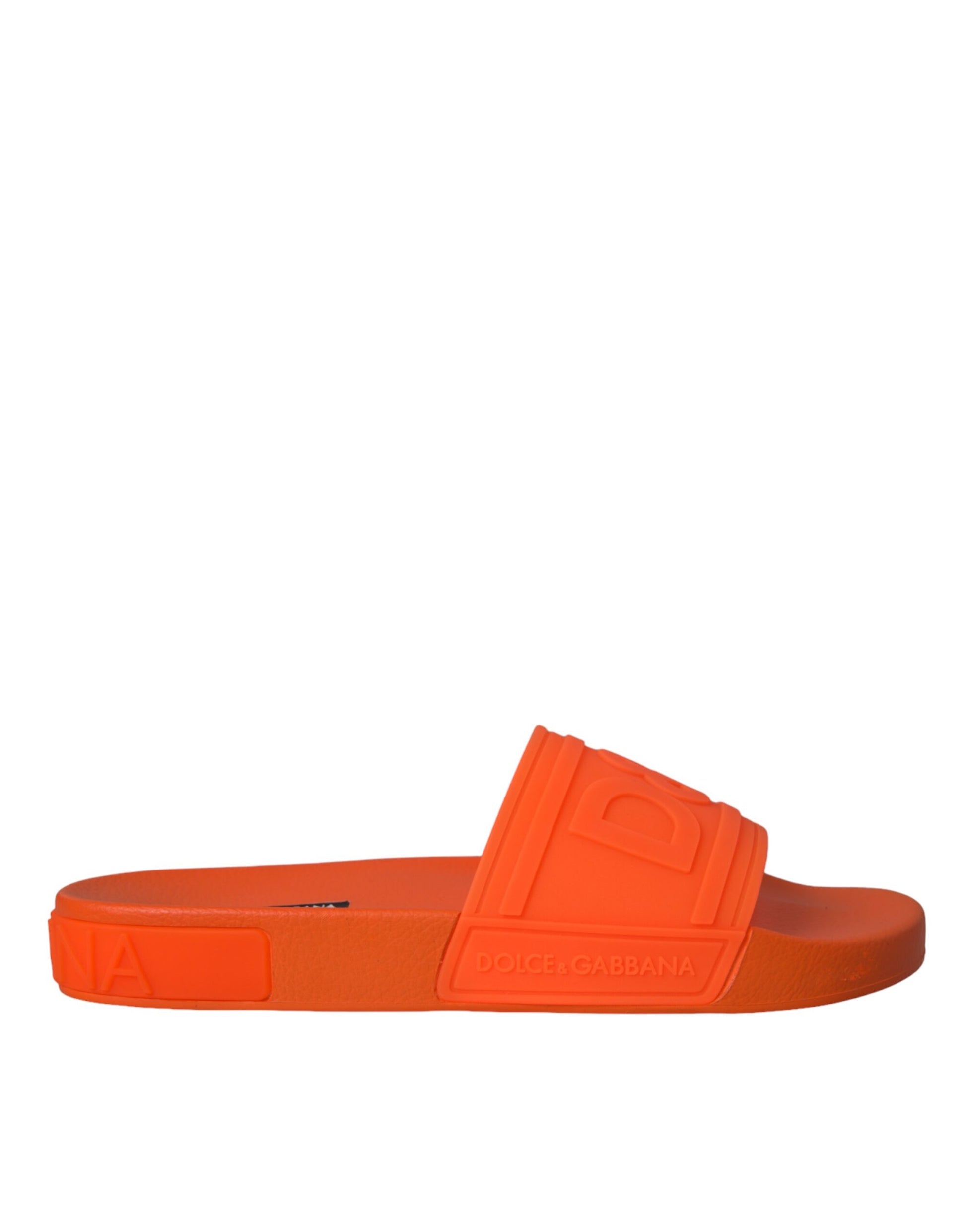 Orange Rubber Slides Sandals Beachwear Shoes