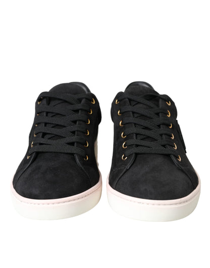 Black Suede Leather Men Low Top Sneakers Men Shoes