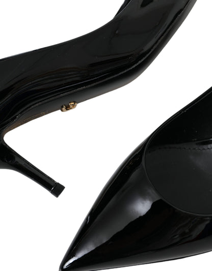 Black Patent Leather Heels Pumps Shoes