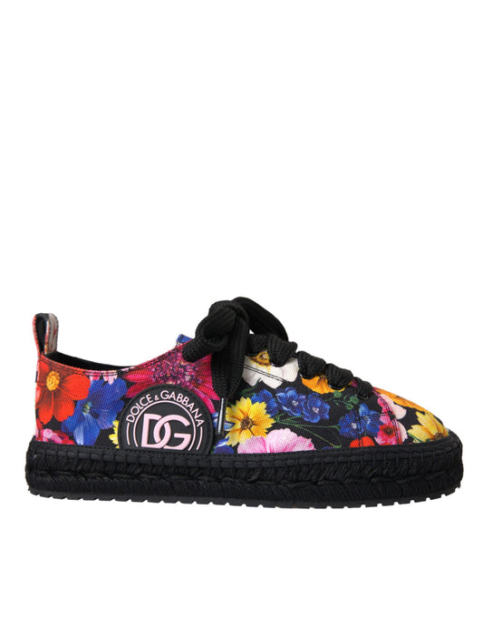 Zapatillas deportivas tipo alpargatas con estampado floral y lona multicolor