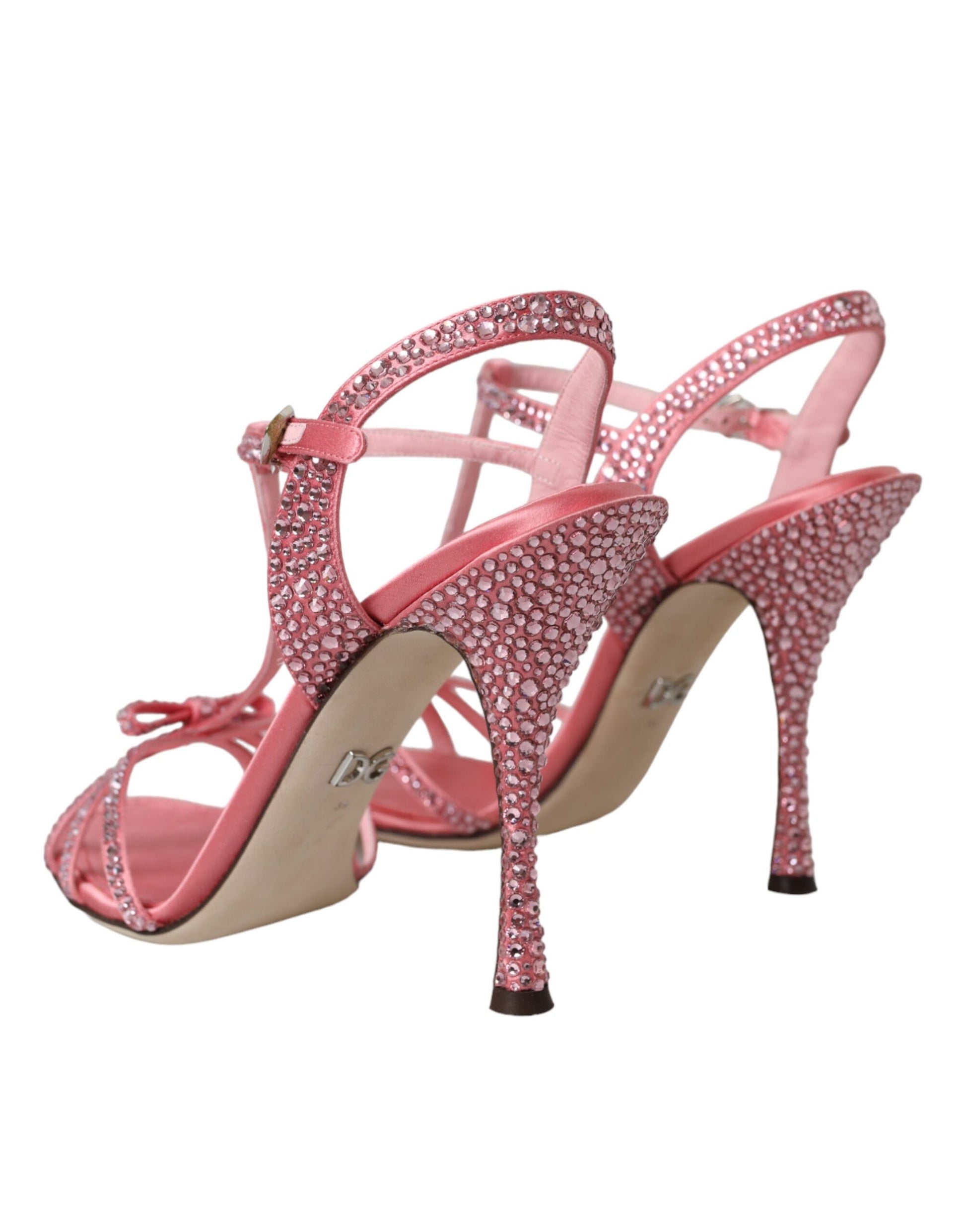 Pink Strass Ankle Strap Heels Sandals Shoes