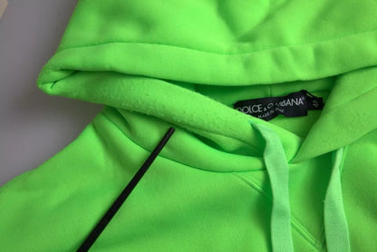 Sudadera con capucha y logotipo verde neón