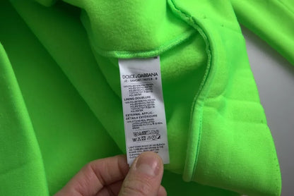 Sudadera con capucha y logotipo verde neón