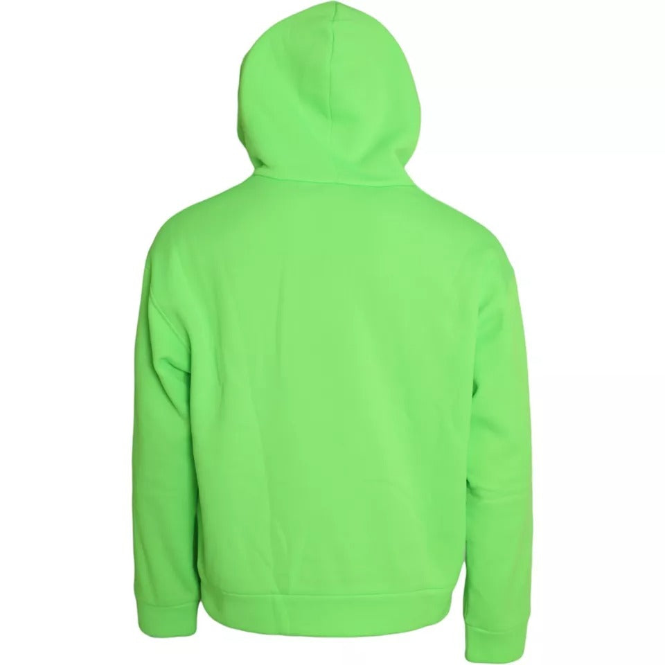 Sudadera con capucha y logotipo verde neón