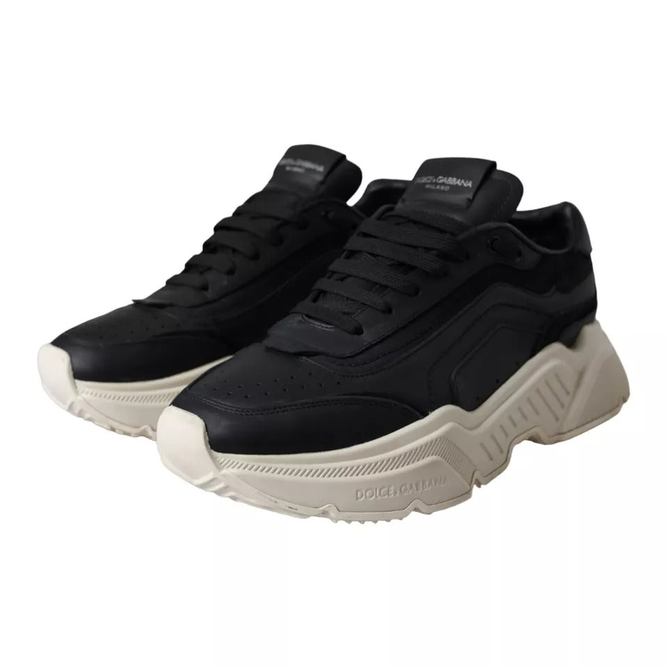 Cuero Negro DAYMASTER Mens Sneakers Shoes