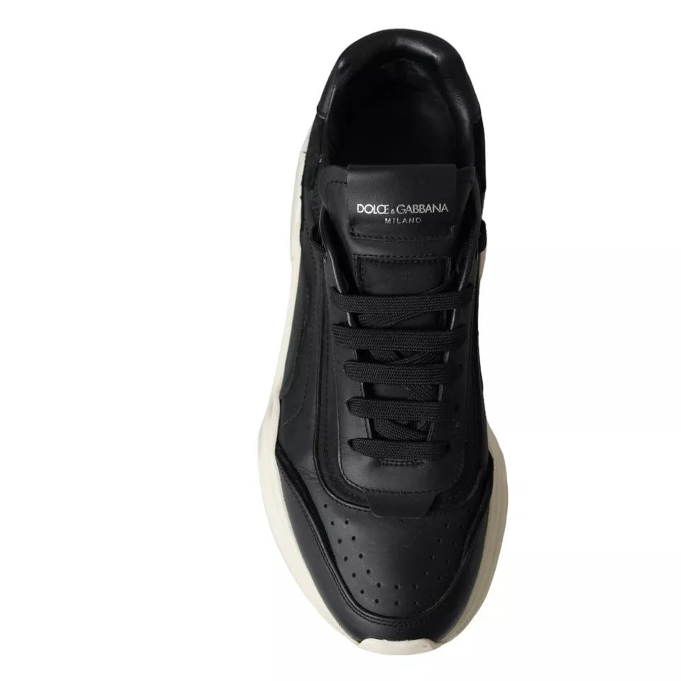 Cuero Negro DAYMASTER Mens Sneakers Shoes