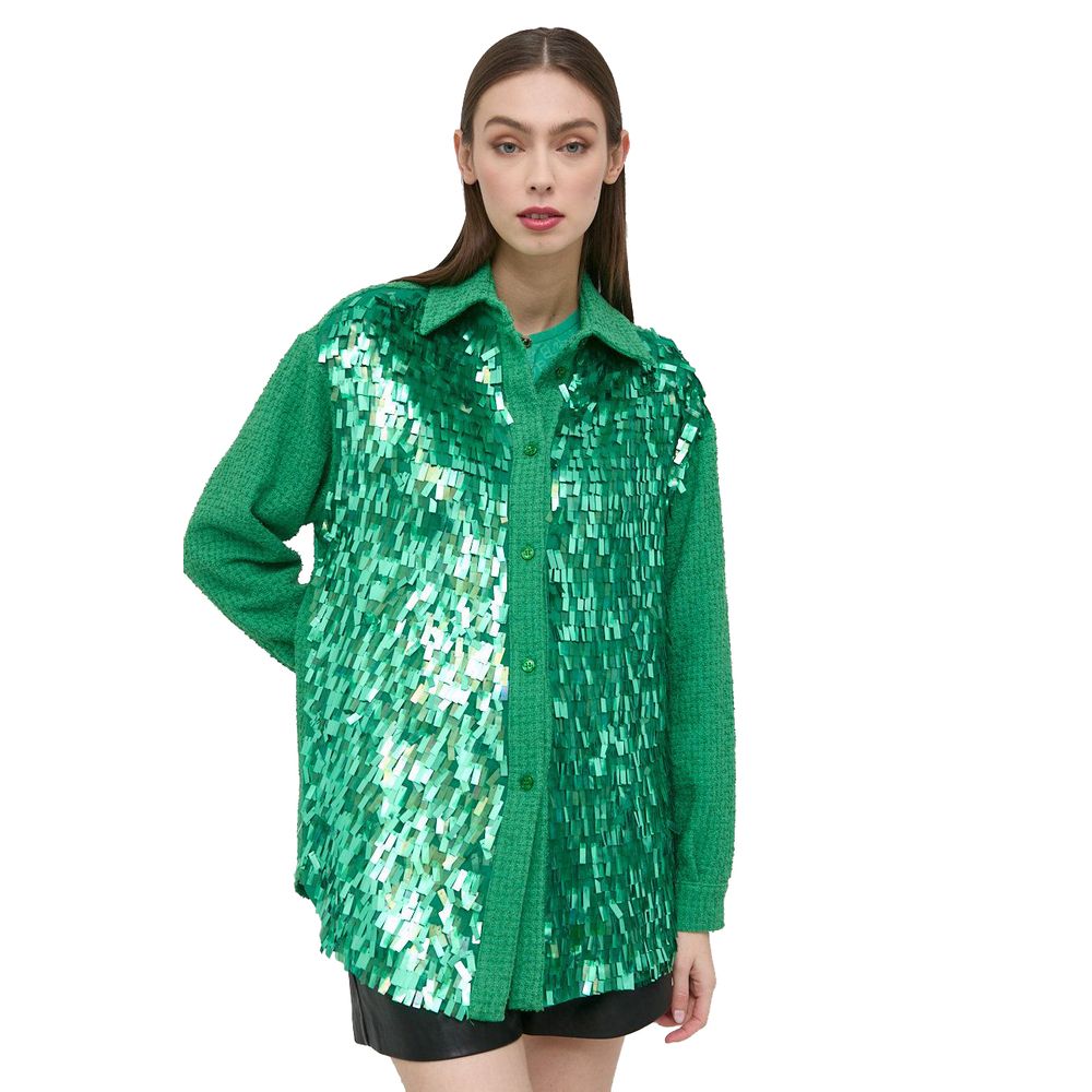 Camisa de algodón verde