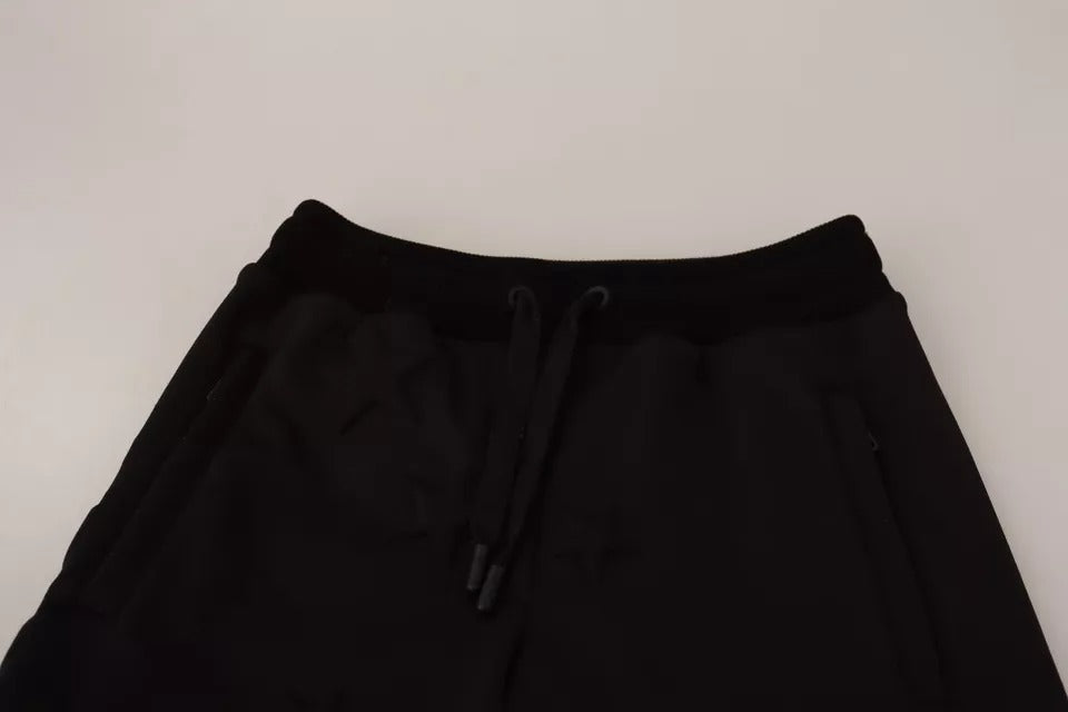 Pantalones de poliéster para mujer de color negro Jogger