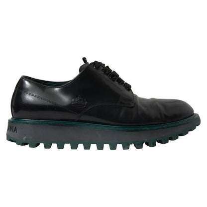 Zapatos de vestir formales Derby de cuero negro