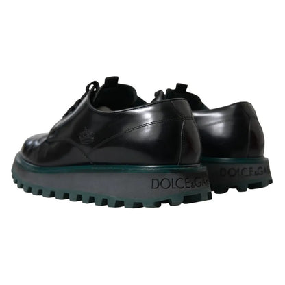 Zapatos de vestir formales Derby de cuero negro