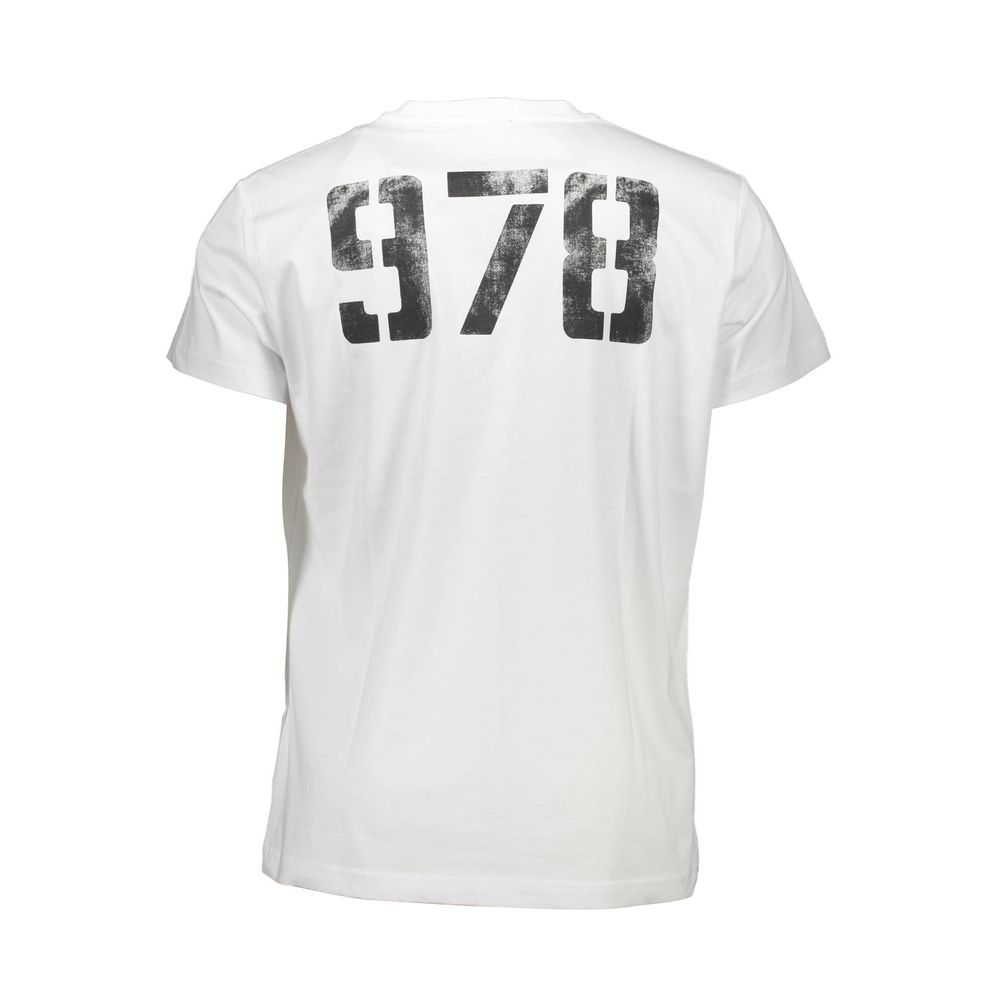 Camiseta de algodón blanca para hombre