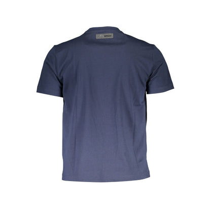 Camiseta de algodón azul para hombre