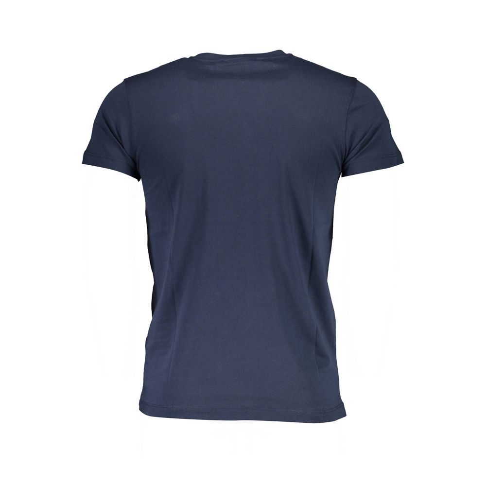 Camiseta azul de algodón para hombre