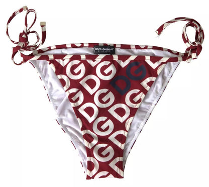 Parte inferior del bikini de playa con estampado DG Mania de Burdeos