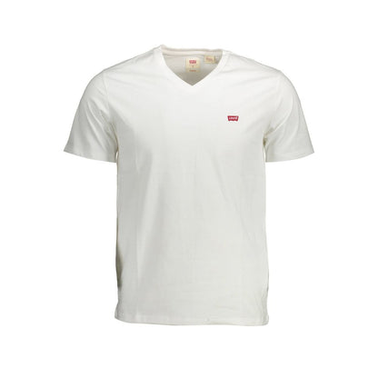 Camiseta blanca de algodón para hombre