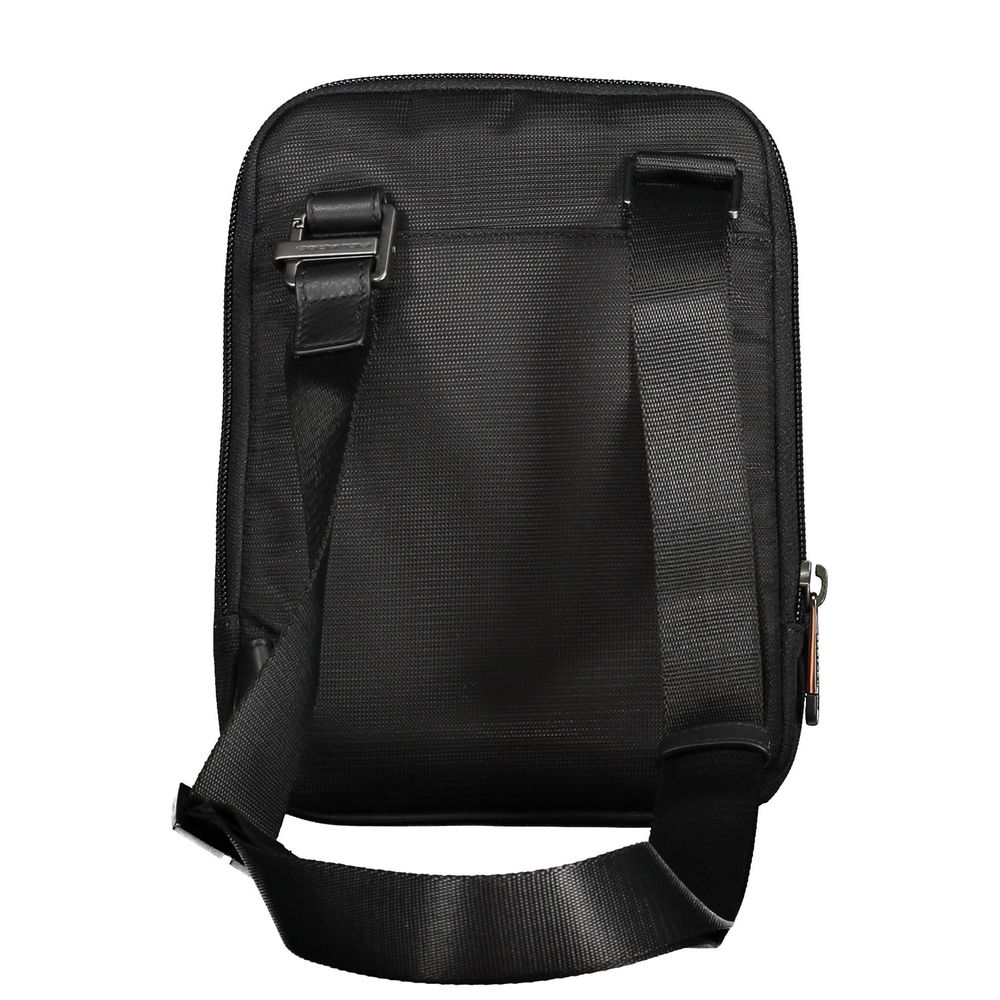 Bolso de hombro negro reciclado para hombre