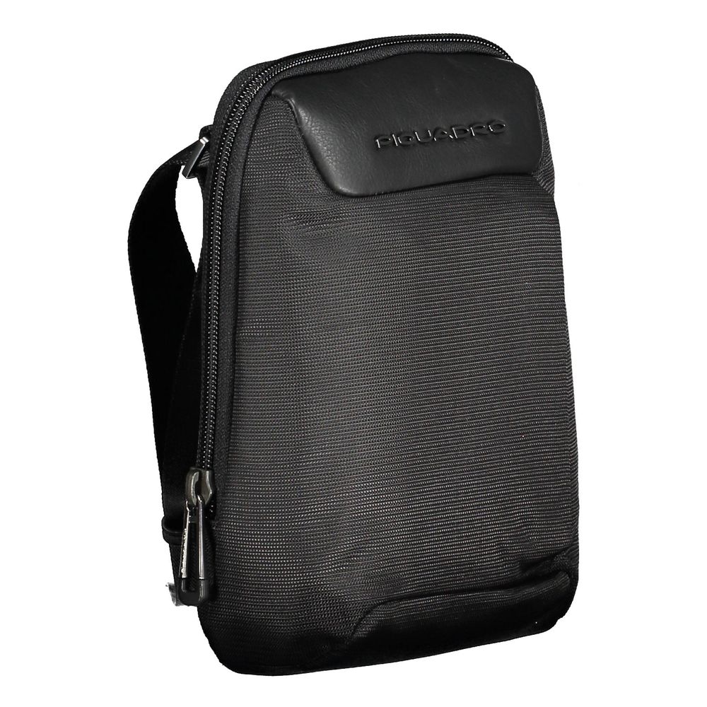 Bolso de hombro negro reciclado para hombre