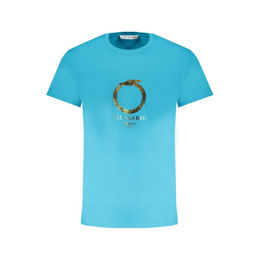 Camiseta de algodón azul claro