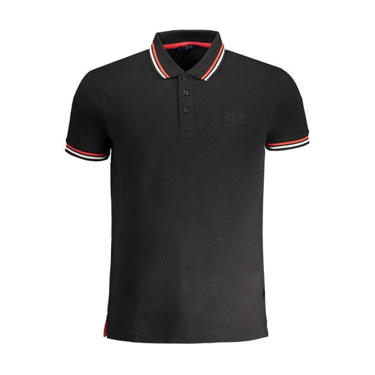 Polo de algodón negro