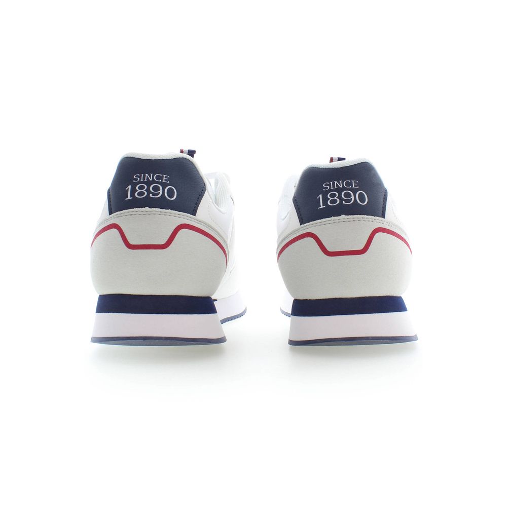 White Polyester Men Sneaker