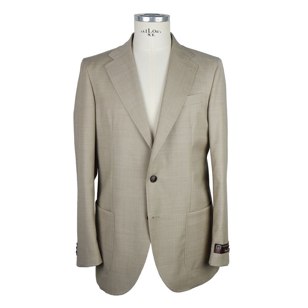 Blazer de lana beige para hombre