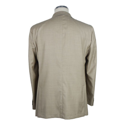 Blazer de lana beige para hombre