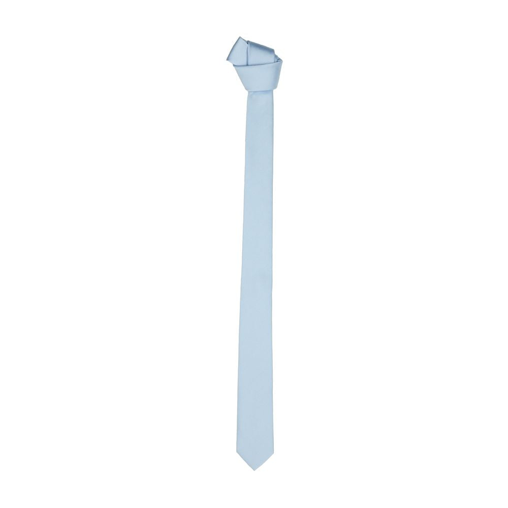 Elegant Silk Sky-Blue Men's Slim Tie