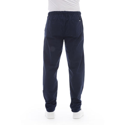 Blue Cotton Men Chino Pants