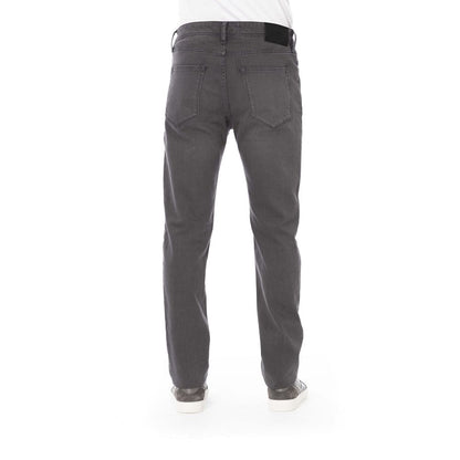 Gray Cotton Men Jeans