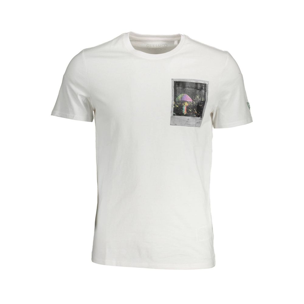 Camiseta de algodón blanca para hombre