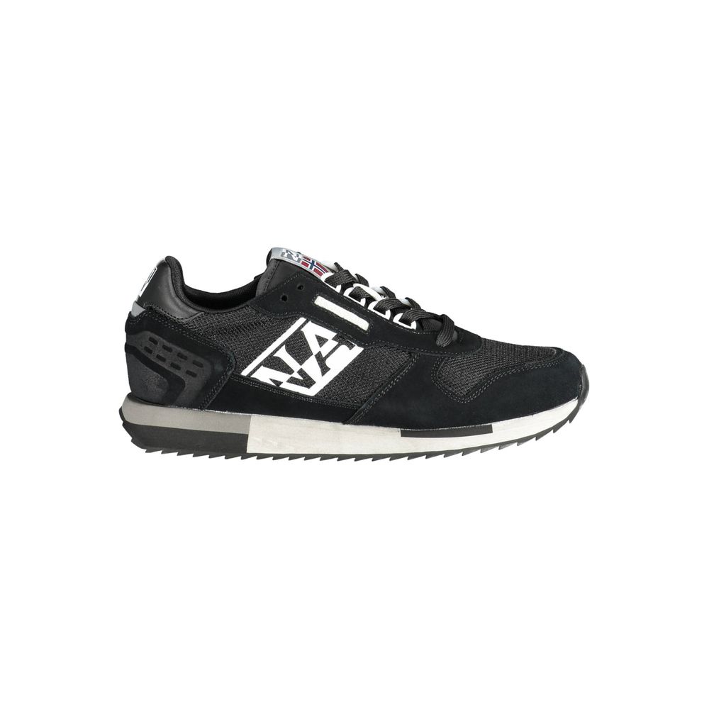 Sneaker de cuero negro para hombre