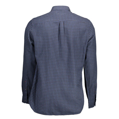 Blue Cotton Men Shirt