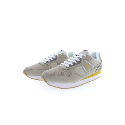 Beige Polyester Men Sneaker