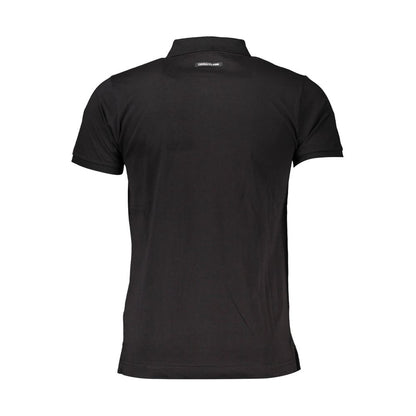 Polo negro de algodón para hombre