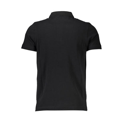 Polo negro de algodón para hombre