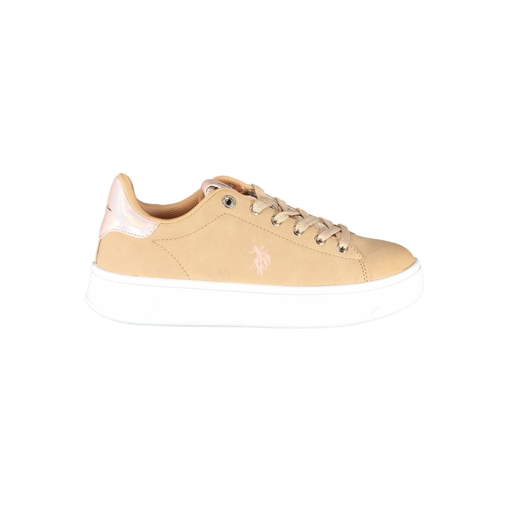 Zapatillas deportivas de mujer en poliéster beige