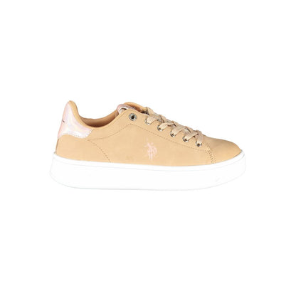 Zapatillas deportivas de mujer en poliéster beige