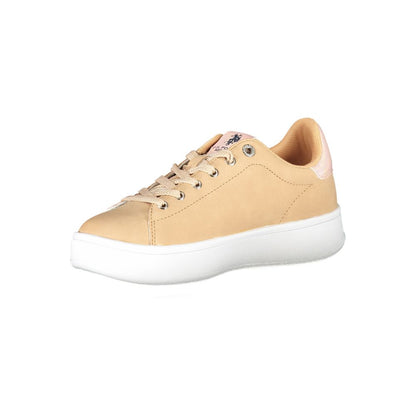 Zapatillas deportivas de mujer en poliéster beige