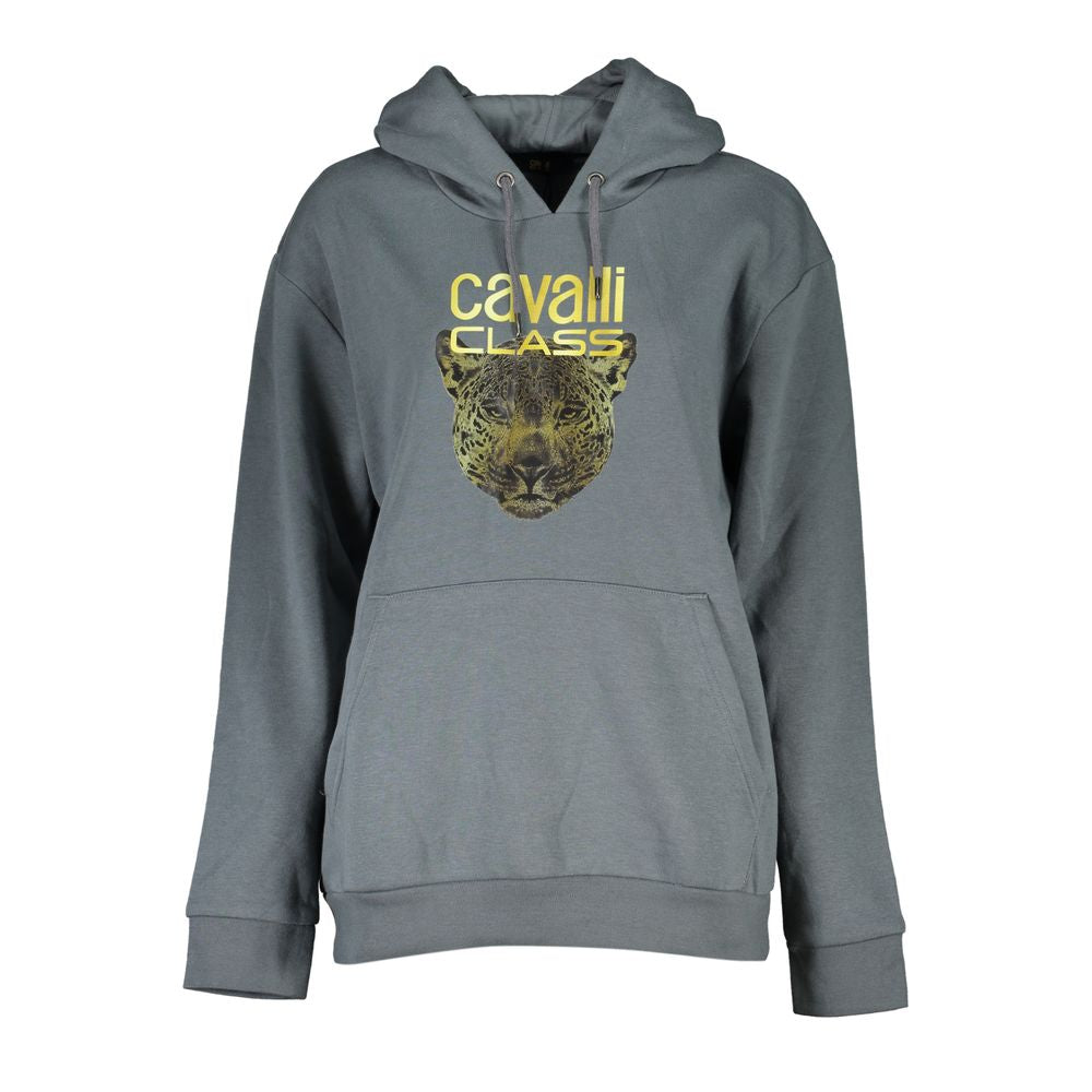 Sleek Gray Fleece Hooded Sweatshirt