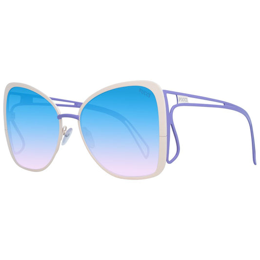 Gafas de sol color crema para mujer