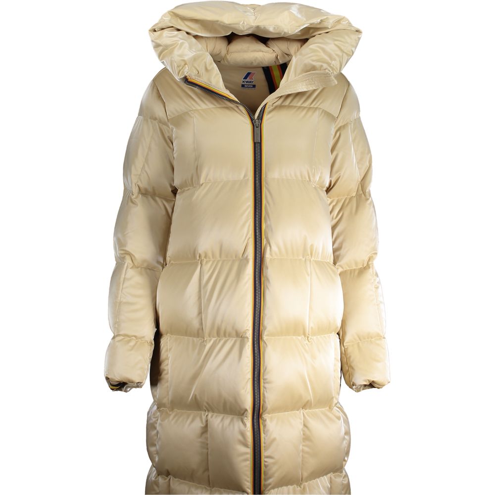 Beige Polyester Jackets & Coat