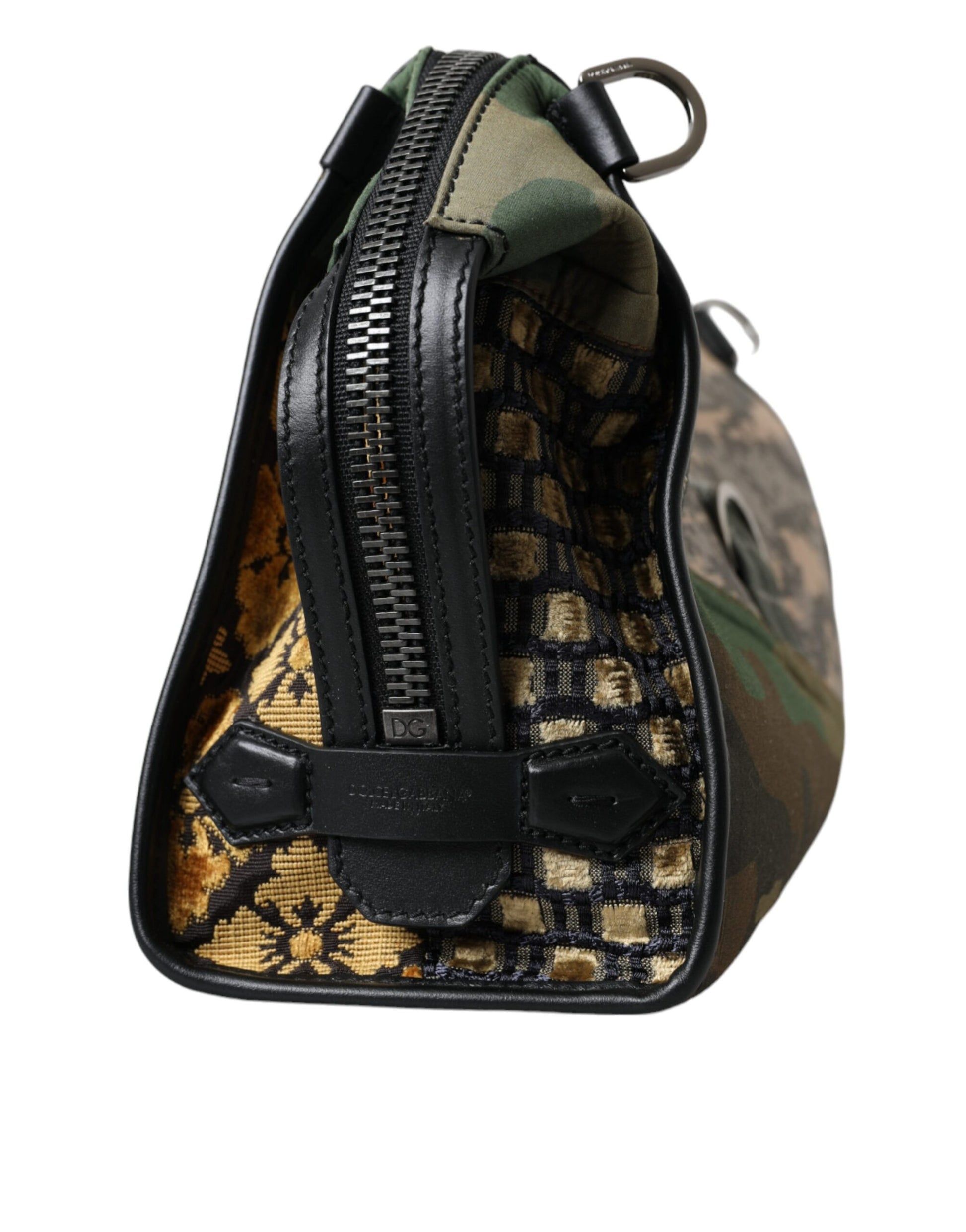 Bolso bandolera con parches de camuflaje multicolor