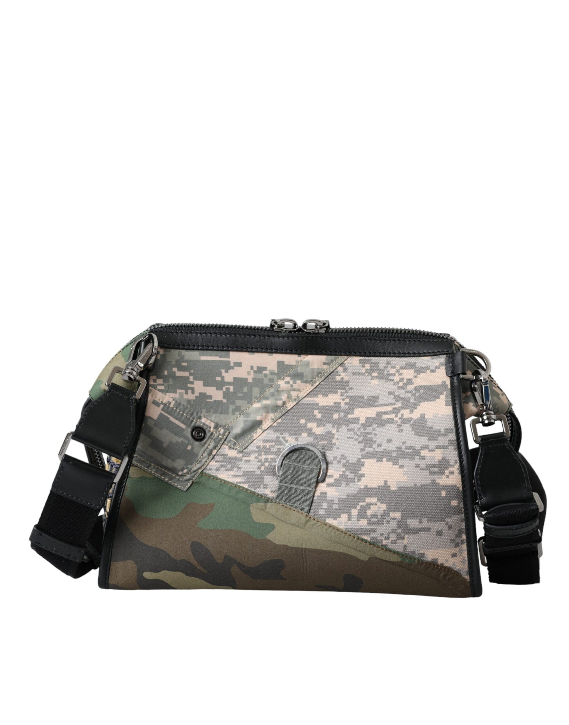 Bolso bandolera con parches de camuflaje multicolor