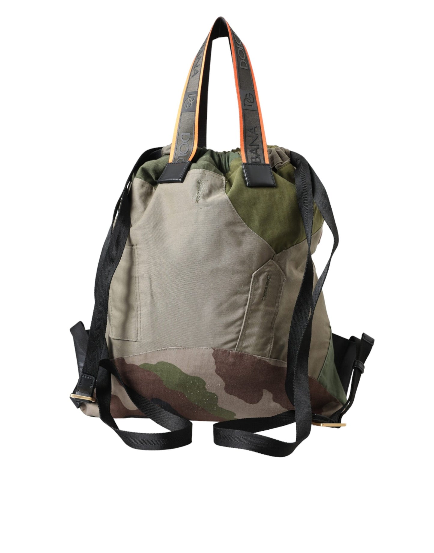 Mochila con parches de color verde militar