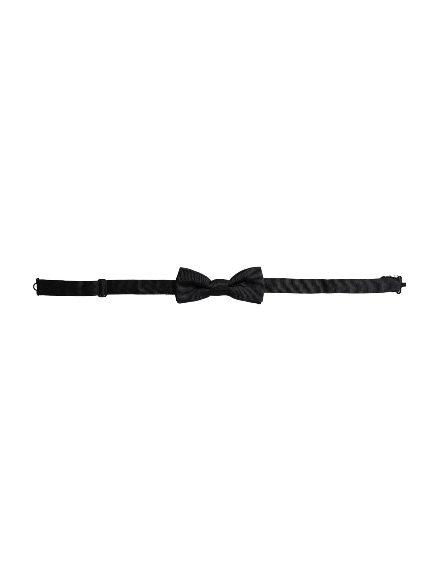 Black Silk Adjustable Neck Men Bow Tie